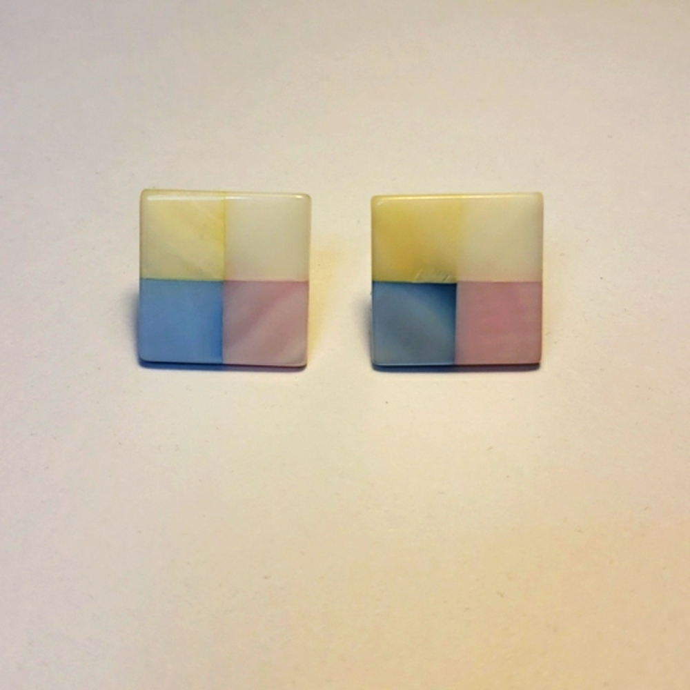 Iridescent Pastel Post Stud Earrings